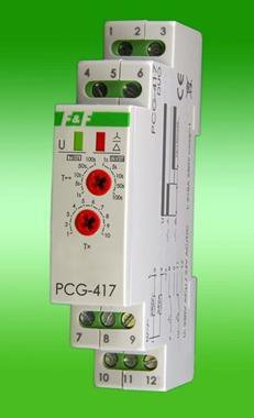 PCG-417 PRZEKAŹNIK CZASOWY GWIAZDA-TRÓJKĄT 10A 2P 1M 24/230V AC