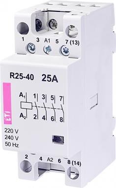R 25-40 STYCZNIK MODUŁOWY 25A 4P 4Z 2M 230V AC ETICON