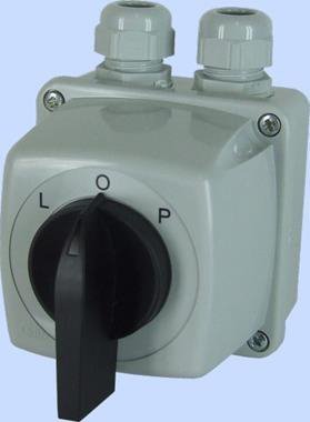 ŁUK E25-43 L-0-P ŁĄCZNIK KRZYWKOWY OB 25A IP65