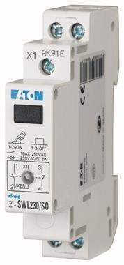 Z-SWL230/SO ŁĄCZNIK MODUŁOWY BEZ SAMOPOWROTU 16A 1Z+1R 1M 230V AC/DC + LED