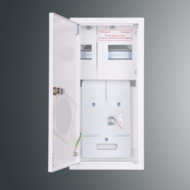 RZ-9NNT1F+6SO ROZDZIELNIA METALOWA LICZNIKOWA NT 1F 6M 430X210X175 IP30 DRZWI ZAMEK/SZYBA BIAŁY