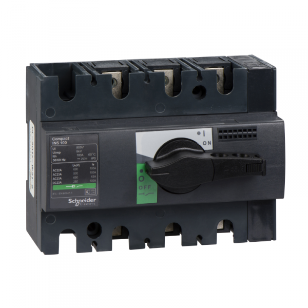 Schneider Electric Compact INS INV, rozłącznik INS100 100A 3P, 28908