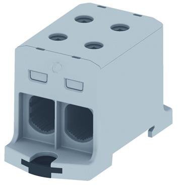 ZŁĄCZKA SZYNOWA PRZELOTOWA 2X AL/CU 25.0-150.0MM2 1000V AC/ 1500V DC ZACISK UNIWERSALNY SZARY