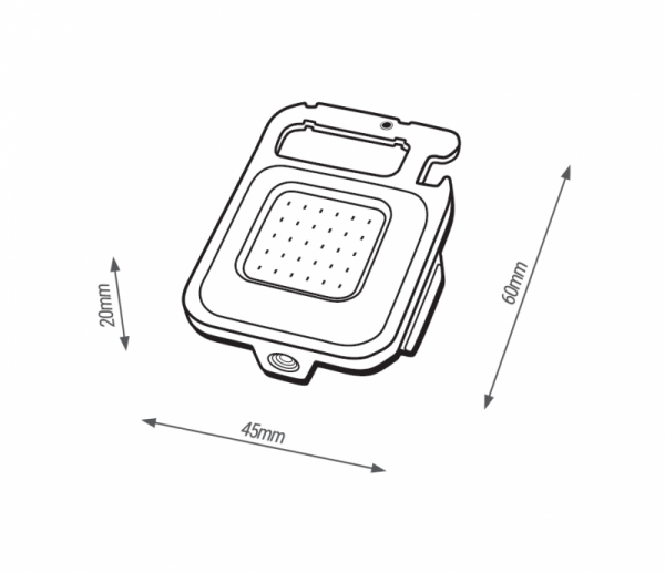 LATARKA WIELOFUNKCYJNA LED COB MINI MAX 4W 400LM 6500K USB-C