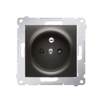 SIMON 54 MODUŁ ANTRACYT GNIAZDO 1X Z/U Z PRZESŁONAMI ZACISKI SPRĘŻYNOWE 16A 250V