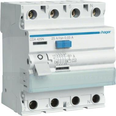 CDA425J 25A/ 30MA/A WYŁĄCZNIK RÓŻNICOWY 25A 4P 4M 30MA A 6KA