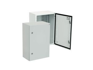 GT 50-40-25 OBUDOWA METALOWA NT 500X400X250 DRZWI PEŁNE Z PŁYTĄ IP66 IK10 SZARY ETIBOX