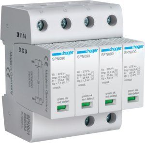 SPA931  SPD OGRANICZNIK PRZEPIĘĆ T1+T2 B+C 4P 4M 12.5/50KA 1.5KV TNS