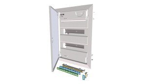 KLV-24UPS-F ROZDZIELNIA PLASTIKOWA PT 24M 2X 12M N+PE IP30 DRZWI PEŁNE METALOWE SPŁASKIE (N)