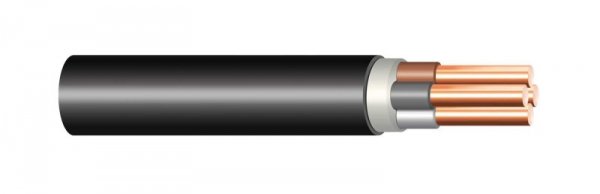 YKY 3X  4 ŻO RE CZARNY KABEL ZIEMNY CU DRUT 0.6/1KV KL.1 BĘBEN