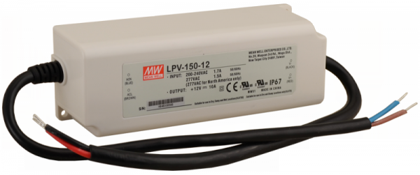LPV ZASILACZ LED 120W / 150VA 10.0A 180-305V AC / 12V DC IP67