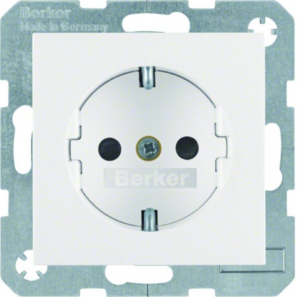 B.X MODUŁ BIAŁY GNIAZDO 1X Z/U SCHUKO Z PRZESŁONAMI ZACISKI ŚRUBOWE 16A 250V