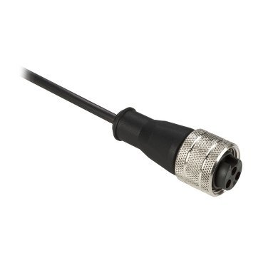 Schneider Electric OsiSense XU Konektory okablowane proste, żeńskie, 1/2&quot;20, 3 piny, kabel 2m, XZCP1865L2