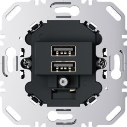 ONE PLATFORM MECHANIZM ANTRACYT MAT GNIAZDO ŁADOWARKA 2X USB 3.0A ZACISKI ŚRUBOWE 230V