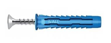 4ALL-06050+4560 KOŁEK UNIWERSALNY 4ALL FI 6X50 MM Z WKRĘTEM 4,5X60 MM BLS- 50 SZT RAWLPLUG