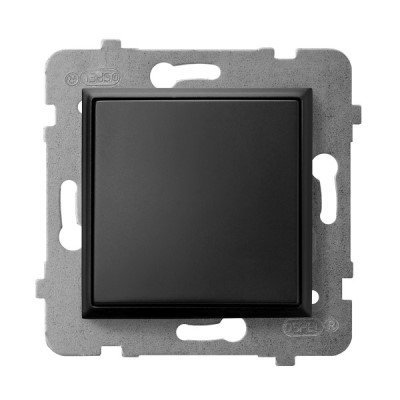 ARIA MODUŁ CZARNY METALIK PRZYCISK 1X 1Z ZACISKI SPRĘŻYNOWE 10AX 250V