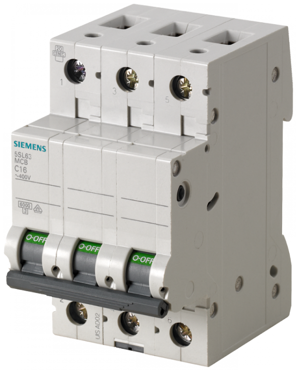 5SL WYŁĄCZNIK NADPRĄDOWY C 6A 3P 3M 6KA