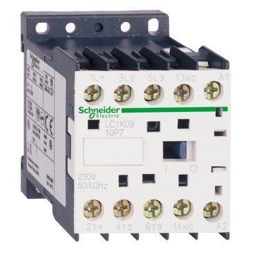 Schneider Electric Stycznik miniaturowy I=9A [AC-3] cewka 230VAC 50Hz styk pom 1NO zaciski skrz, LC1K0910P5