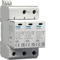 SPA930  SPD OGRANICZNIK PRZEPIĘĆ T1+T2 MOV 3P sieć TN-C Iimp=37,5kA In=50kA Up?1,2