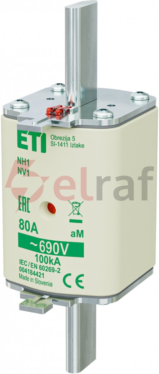 Wkładka bezpiecznikowa KOMBI NH1 80A aM 690V WT-1 004184421
