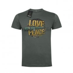 LOVE AND PEACE kolor koszulka bawełniana