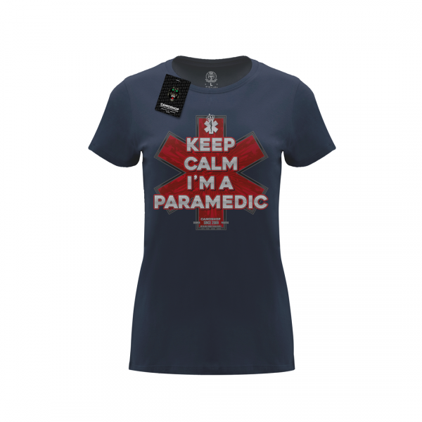 Keep calm I'm a paramedic koszulka damska bawełniana