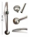 Bombilla nierdzewna INOX Royal Grande Gris Yerba Mate + szczoteczka 21cm