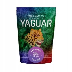 Yerba Mate Yaguar Frutas Bayas 500g Truskawka Róża - PRZECENA