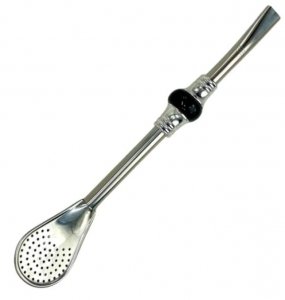 Bombilla nierdzewna INOX Royal Liza Corto Negro - do Yerba Mate