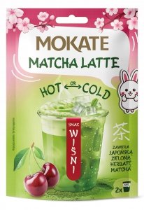MOKATE Japońska Herbata Matcha Latte Zielona Sproszkowana Wiśnia 40g