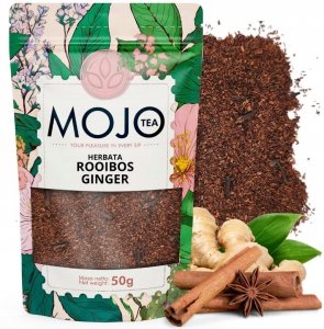 Herbata ROOIBOS Ginger Czerwonokrzew 50g Mojo Tea Imbir Cynamon Anyż