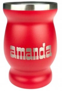 Matero do Yerba Mate Un Acero 2.0 Amanda INOX Rojo