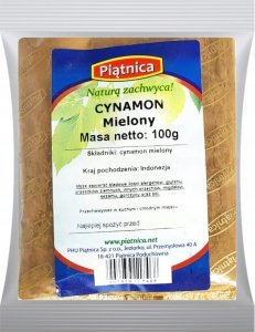 CYNAMON MIELONY NATURALNY 100g PIĄTNICA CYNAMON AROMATYCZNY MIELONY