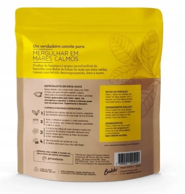 Yerba Mate Palona Baldo Bananowo - Waniliowa TOSTADO 25g (10x2,5g) Brazylia