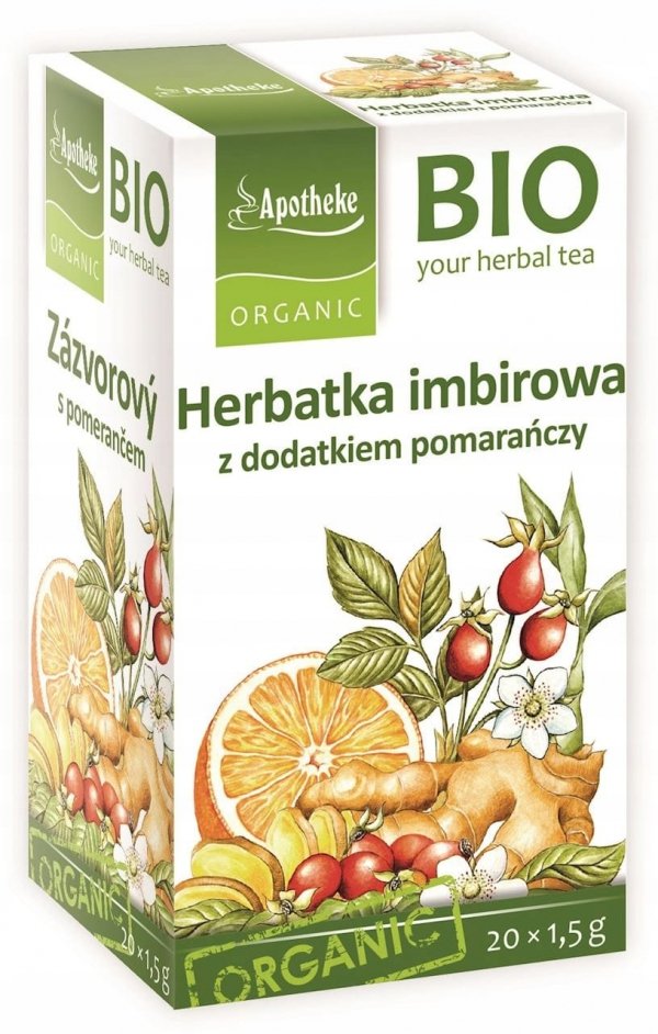 Herbata Apotheke Imbir Pomarańcza Bio 20 saszetek