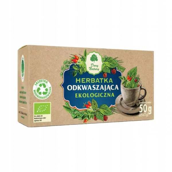 HERBATKA ODKWASZAJĄCA BIO (25 x 2 g) 50 g - DARY NATURY