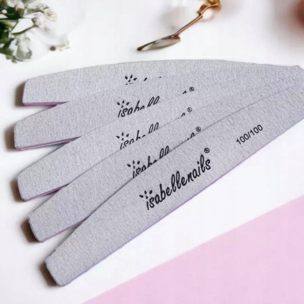 PILNIK DO PAZNOKCI PILCZNICZEK ŁÓDKA ZEBRA ZESTAW MANICURE 100/100 25 SZT.