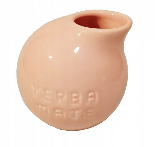 Matero Różowe ceramiczne Tykwa do Yerba Mate Różowa KULA 280 ml
