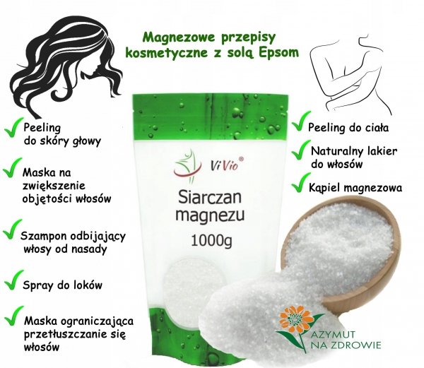 Siarczan Magnezu 1 kg Vivio - Sól Gorzka Epsom DeliFood