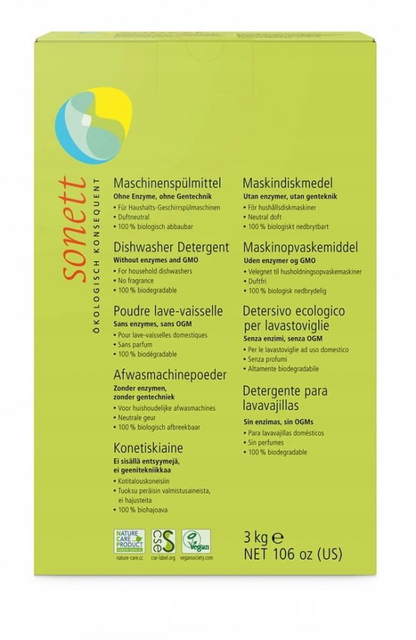 Proszek do zmywarki ekologiczny Sonett 3 kg