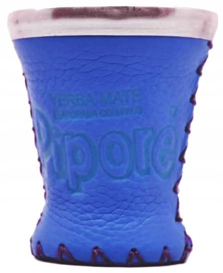 Matero Pipore Azul Niebieskie skórzane - do yerba mate