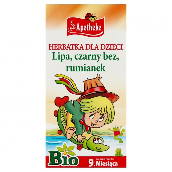 HERBATKA DLA DZIECI LIPA RUMIANEK MALINA ROKITNIK BIO 20 x 1,5 g APOTHEKE