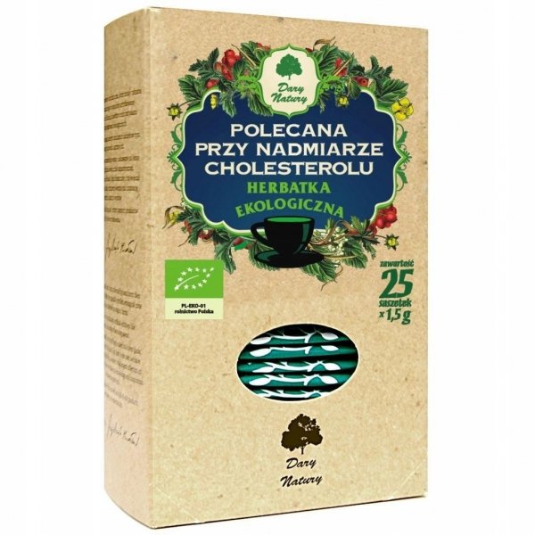 HERBATKA POLECANA PRZY NADMIARZE CHOLESTEROLU BIO (25 x 1,5g) g DARY NATURY