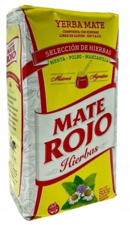Yerba Mate Mate Rojo Menta Poleo Manzanilla 500g - Argentyna