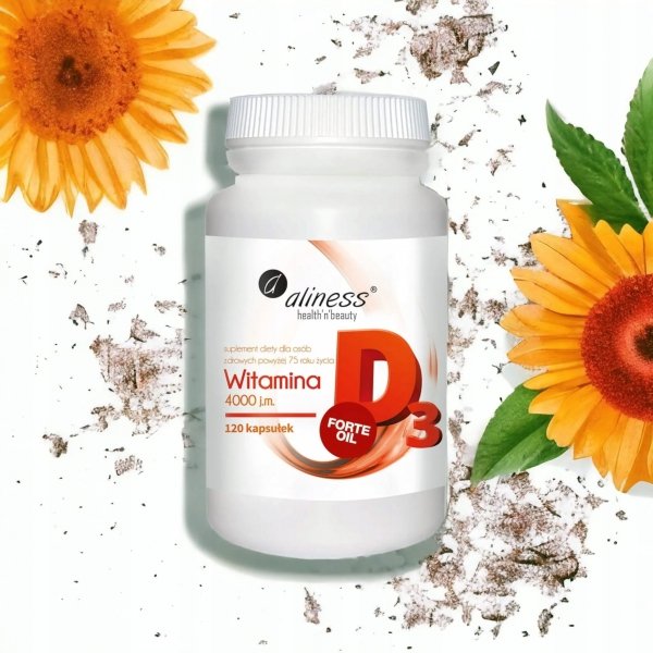 Suplement diety Aliness witamina D3 Forte 4000 j.m. z lanoliny 120 szt.