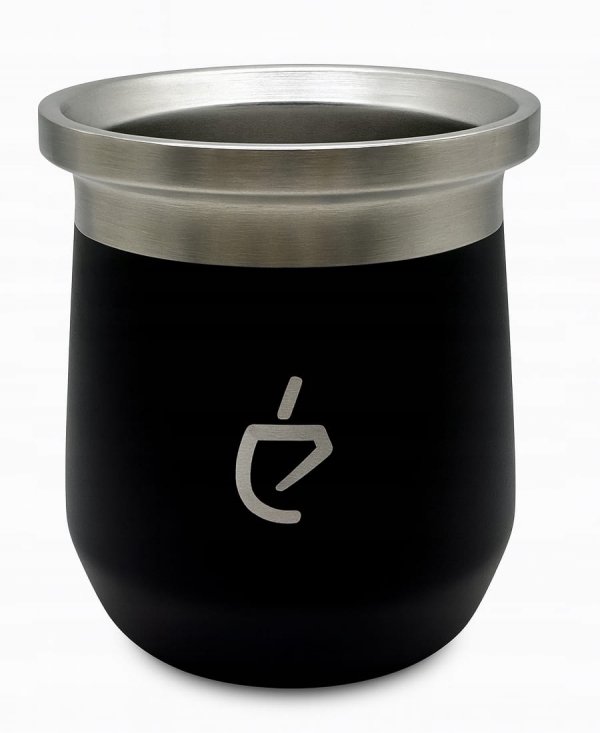 REWOLUCYJNY zestaw yerba mate Termolid DualFlow Black PRO: matero, bombilla