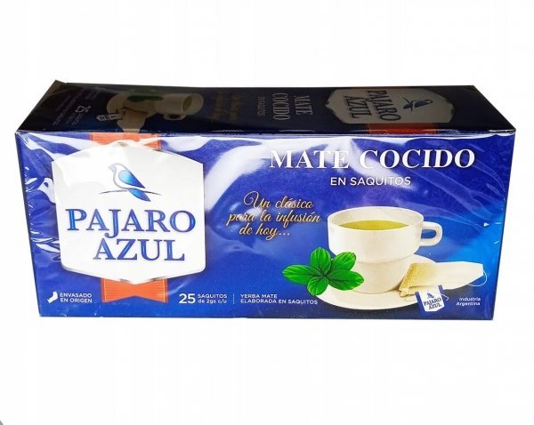 Yerba Mate Pajaro Azul Sabor Tradicional 25x2,0g Cocido - Saszetki