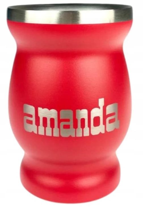 Matero do Yerba Mate Un Acero 2.0 Amanda INOX Rojo