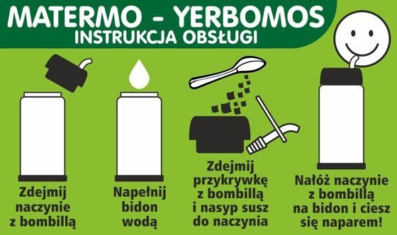Yerba Mate Yerbomos 4.0 Tykwa Bombilla Termos 3w1 MATE GREEN