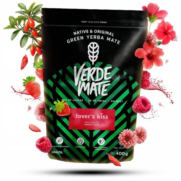 Yerba Verde Mate Lover's Kiss Owocowe Truskawka Malina 0,4kg 400g